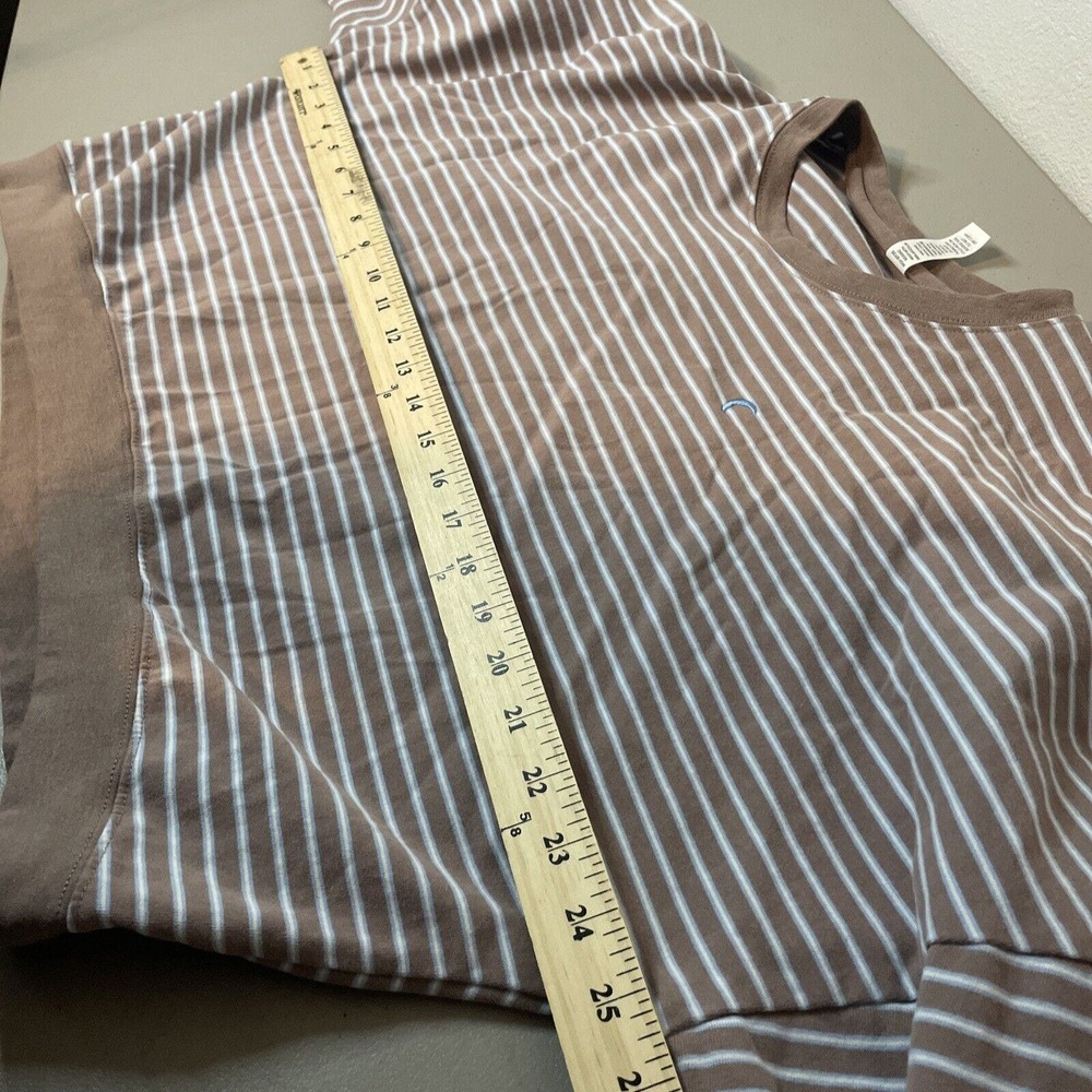 Zyia Active Sweater Womens Size Medium Brown Striped Pullover Cropped - Picture 6 of 8